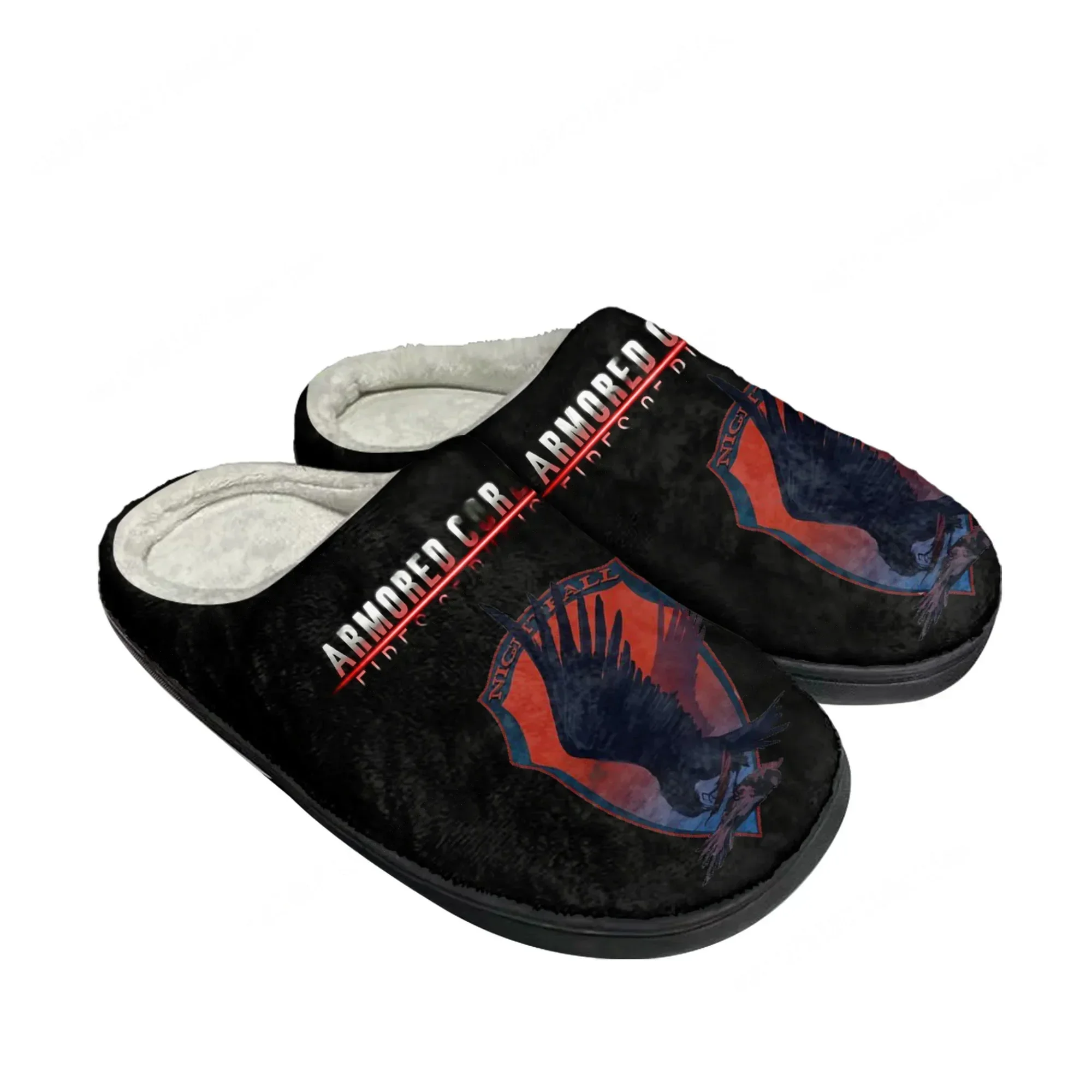 Pantuflas de algodón Armored Core VI Fires of Rubicon, pantuflas de felpa para hombre y mujer, pantuflas casuales para dormitorio, pantuflas personalizadas para mantener el calor