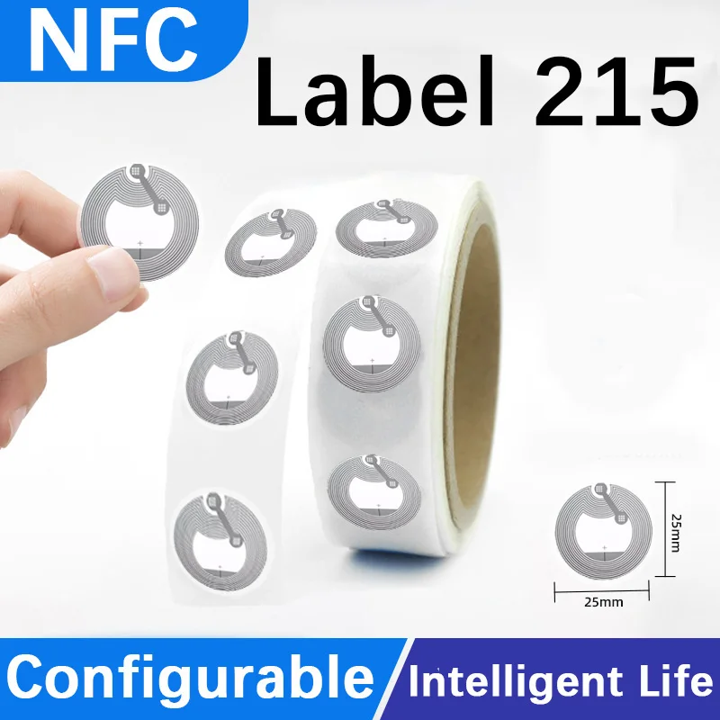50pcs NFC chip sticker 215 electronic tag music wall video business card touch-and-go sticker compatible with AMIIBO production