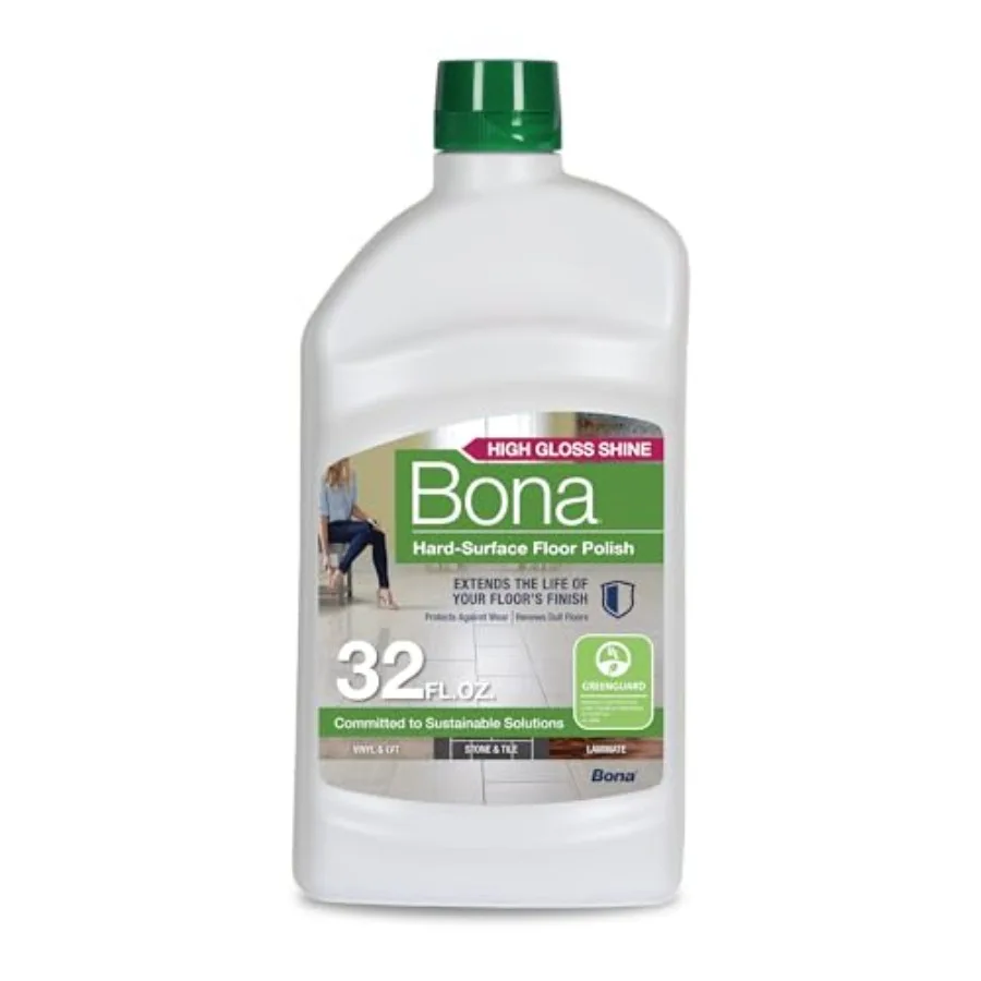 

oor Polish Shine Protects and Renews Stone, Tile, Laminate, and Vinyl Flooring - Covers 500 sq Feet