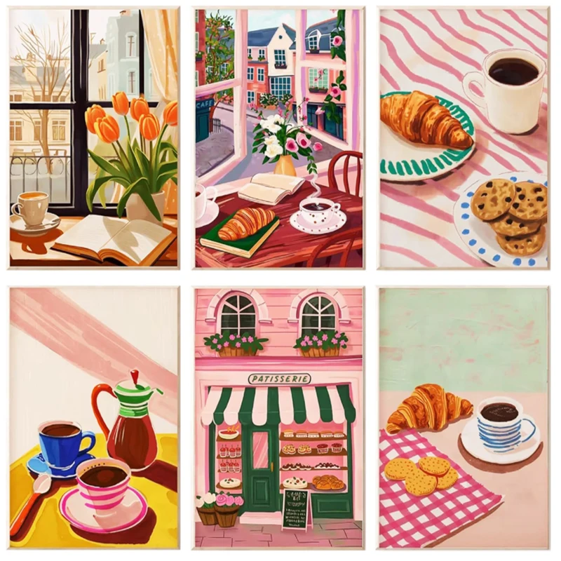 

Городской пейзаж, картина по номерам, картина маслом на холсте, наборы «сделай сам», акриловая краска, цветочная раскраска по номерам, домашний декор для взрослых, подарок