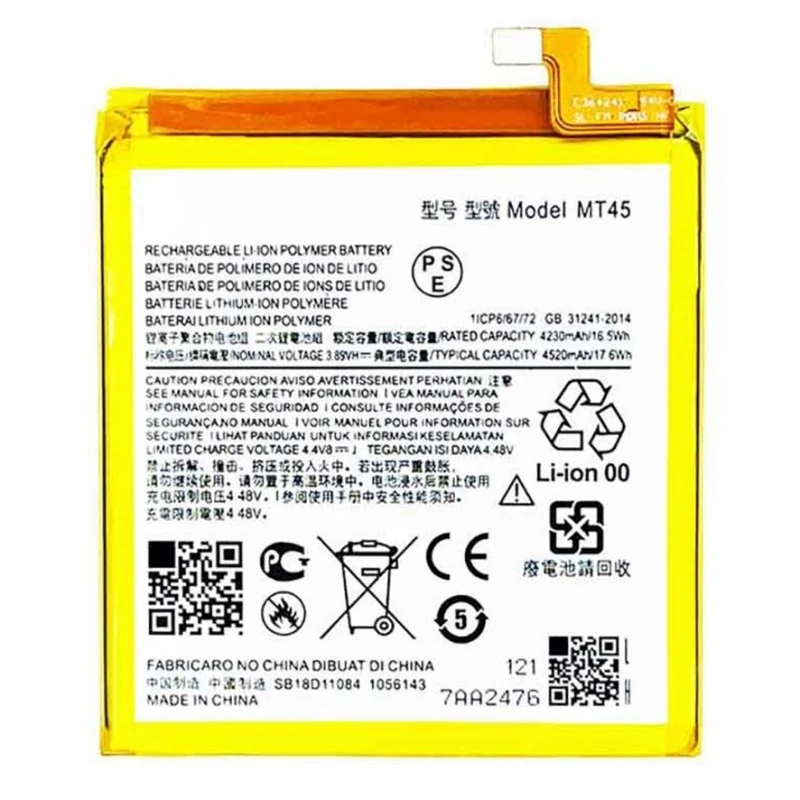 Internal battery MT45 compatible for Motorola Edge 20 Pro 4520mAh replacement # Motorola Edge 20 Pro (XT2153-1)