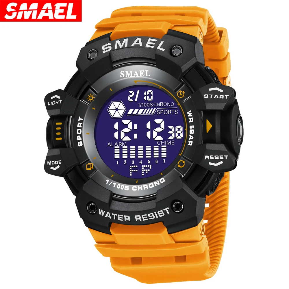 SMAEL Watch for Men Outdoor Sport Digital Watches Electronics LED Men\'s Wristwatch Student Countdown Stopwatch Clock Male