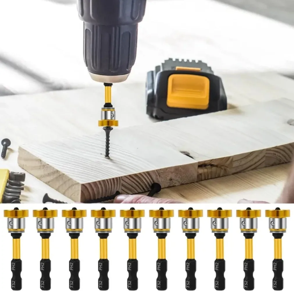 Schraubendreher-Bits für Gipskartonplatten mit Magnetischer Positionierung, Sechskant-Schaft, Trockenbau-Verlängerung, Lokalisierungs-Bit-Aufsätze, Werkzeugteile – Detail 5