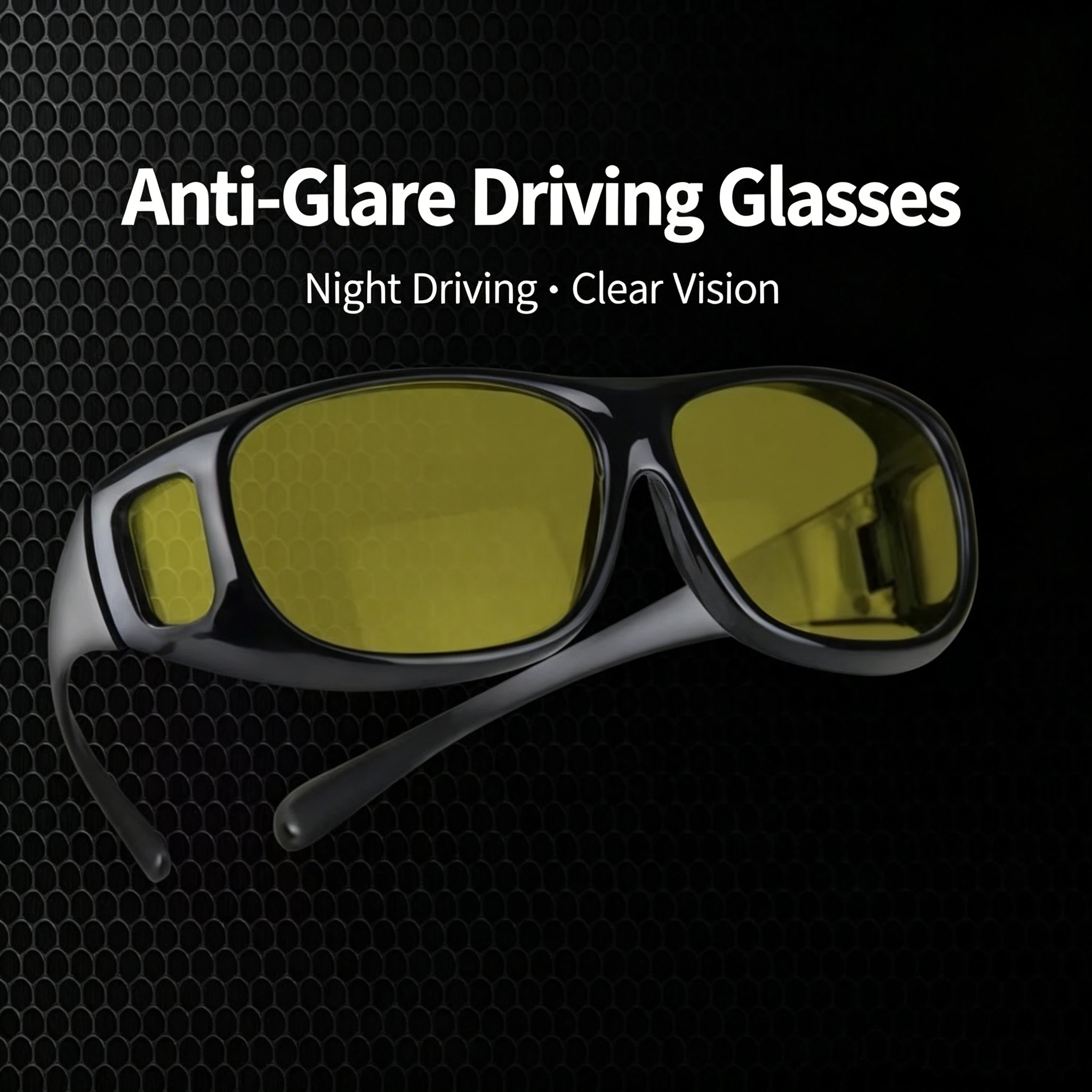 Fashion Vintage Square Frame Unisex Night Vision Glasses Reduce Visual Fatigue Lenses Anti-Glare Anti reflective UV400 Eyewear