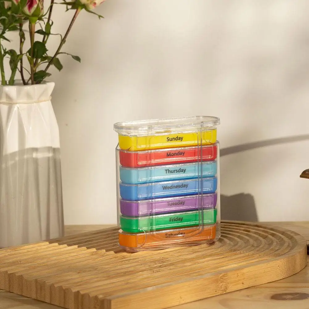 

Multi-Grid Pill Medicine Box 7 Days/Monthly Tablet Holder with Splitters Storage Organizer Pharmacy Container Case for Travel