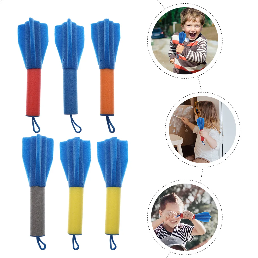 จรวดนิ้วเด็ก 6 ชิ้น ของเล่นยิงจรวดรูปทรงจรวด ใช้ซ้ำได้ เกมยิงจรวดกลางแจ้ง สนุกสนาน ตลกขบขัน สำหรับเด็ก ของชำร่วยงานปาร์ตี้