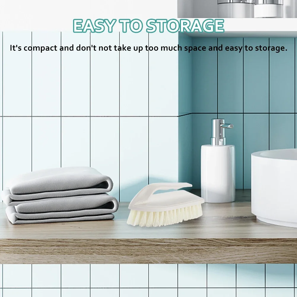 Scrubbing Brush Plastic Cleaning Scrubbing Brush With Handle Non Slip Scrubber Brush Stiff Bristle Clean Kitchen Bath Car Brush