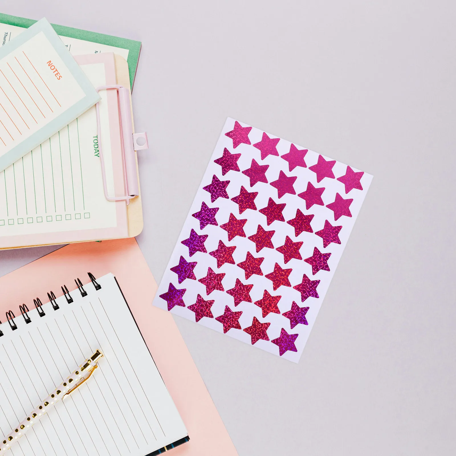 

35Pcs Holographic Glitter Star Stickers Colorful Small Metallic Adhesive Stars for Student Reward Chart Classroom Achievement