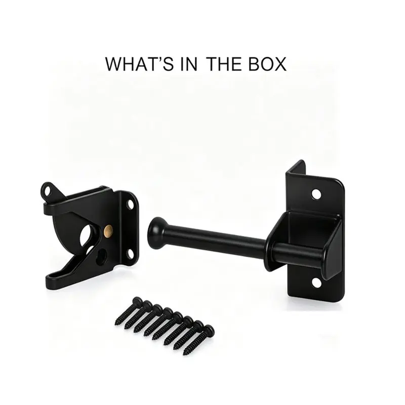ABVG-Heavy Duty For Wood Metal Gate Self Locking Gate Latch, Automatic Gravity Fencing Latch For Wooden Fence