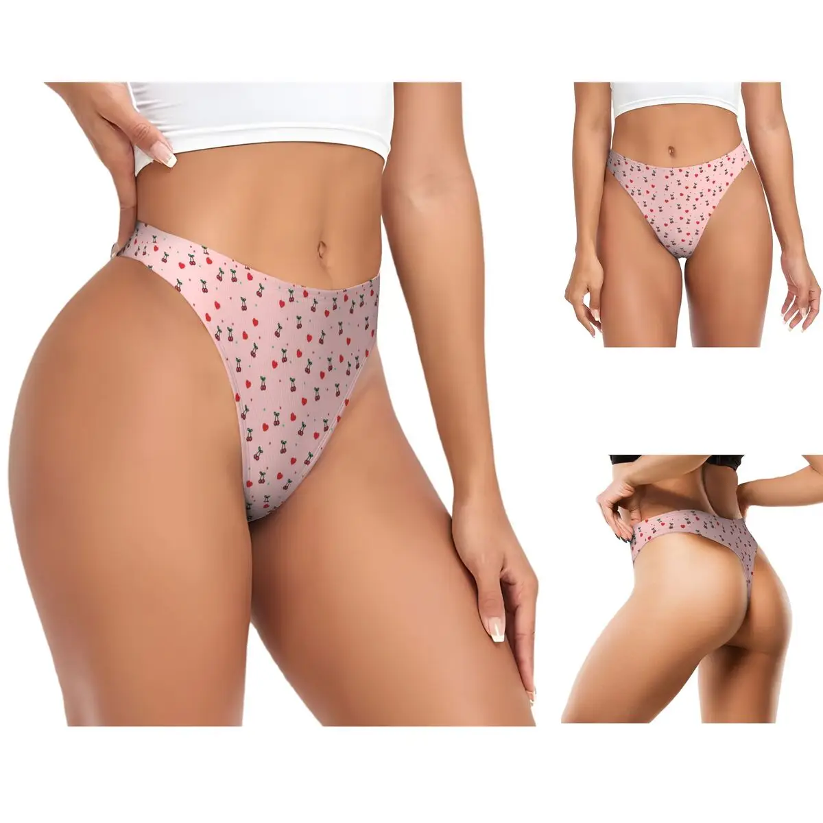 calcinhas-g-string-com-design-de-coracao-de-cereja-personalizado-com-fundo-rosa-respiravel-confortavel-e-elastico-para-mulheres
