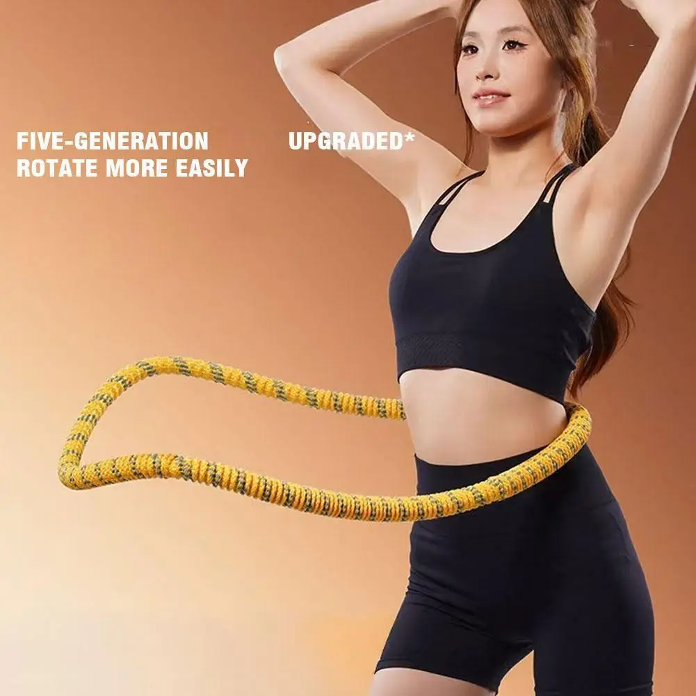 حلقة تمرين محمولة على شكل دائرة للياقة البدنية، قابلة للطي، تشكيل الخصر، دائرة زنبركية ناعمة، حلقة تمارين البطن تستخدم للتمارين الرياضية #4