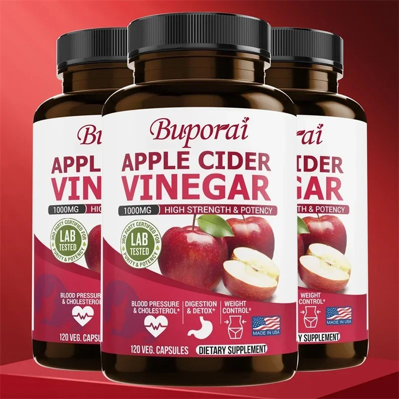 

Apple Cider Vinegar - Supports Weight Management, Suppresses Appetite, Aids Healthy Digestion, Non-GMO Dietary Supplement