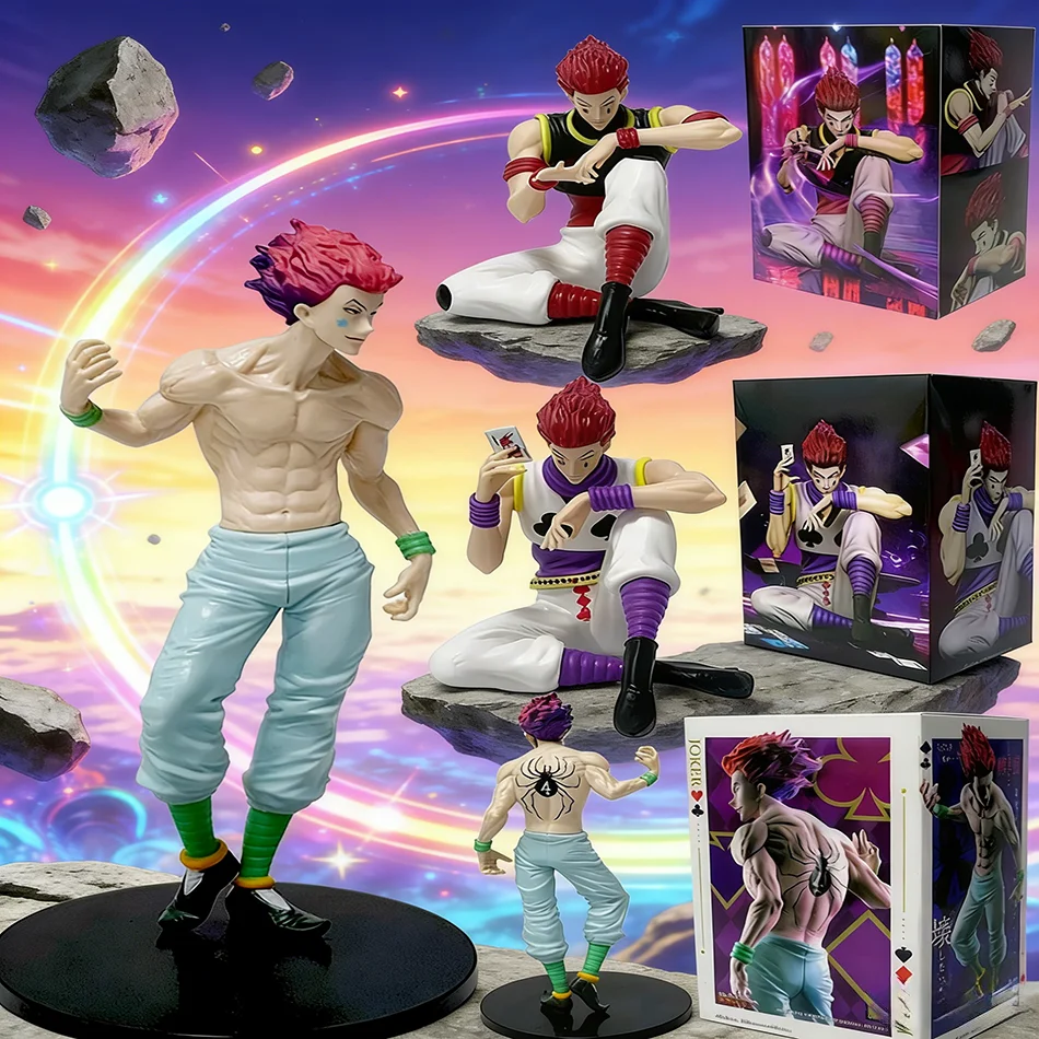 

2026 Hot In Stock 19.5cm Anime HUNTER×HUNTER Figure Hisoka Action Figures Anime Peripheral PVC Desktop Model Toy Gifts