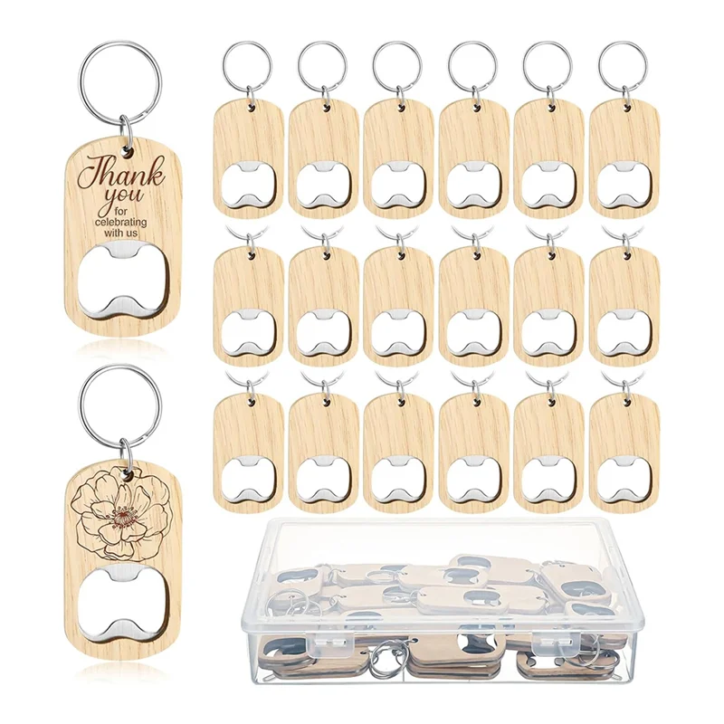 Wooden Corkscrew Keychain Blank For Engraving DIY Gift Wedding Birthday Party Favor-Best Selling