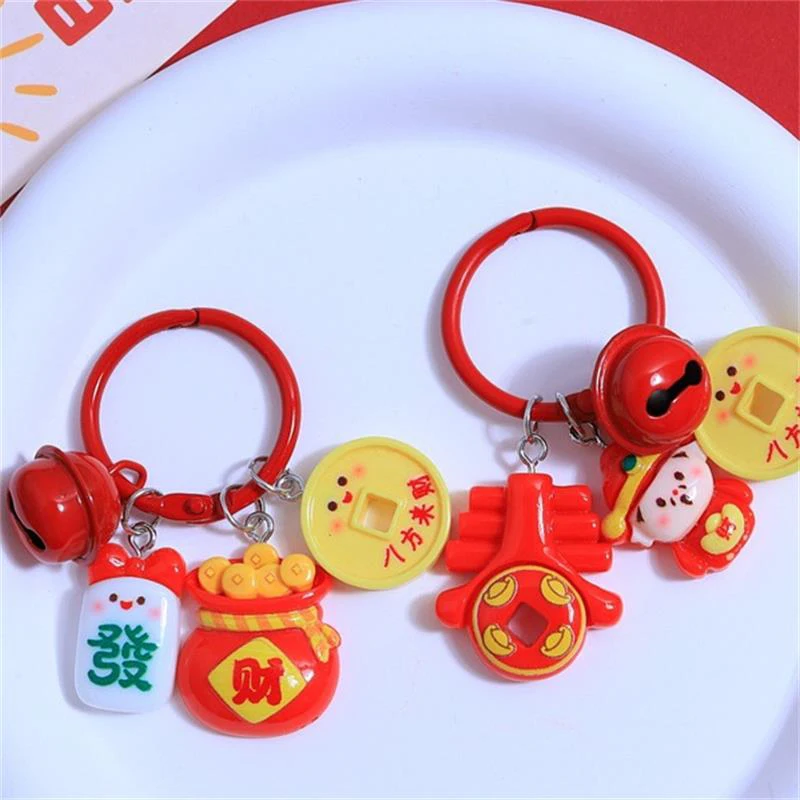 Chinesisches Neujahr, süßer Gott des Reichtums, Glück, Glücks, Schlüsselanhänger, Anhänger, Tasche, hängende Dekoration, Neujahr, Ornament, Auto-Schlüsselanhänger, Geschenk