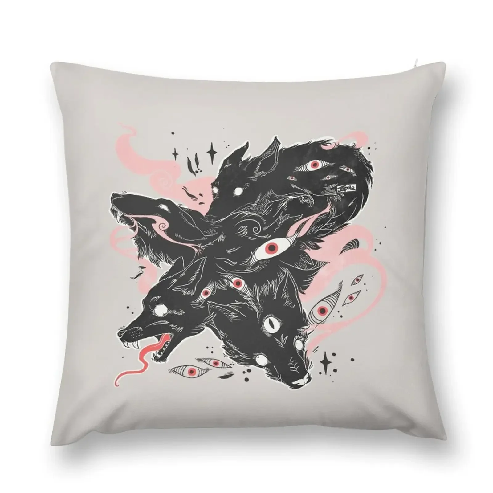 

Wild Wolves With Many Eyes Throw Pillow Pillowcases Elastic Cover For Sofa Sofa Cushion pillow