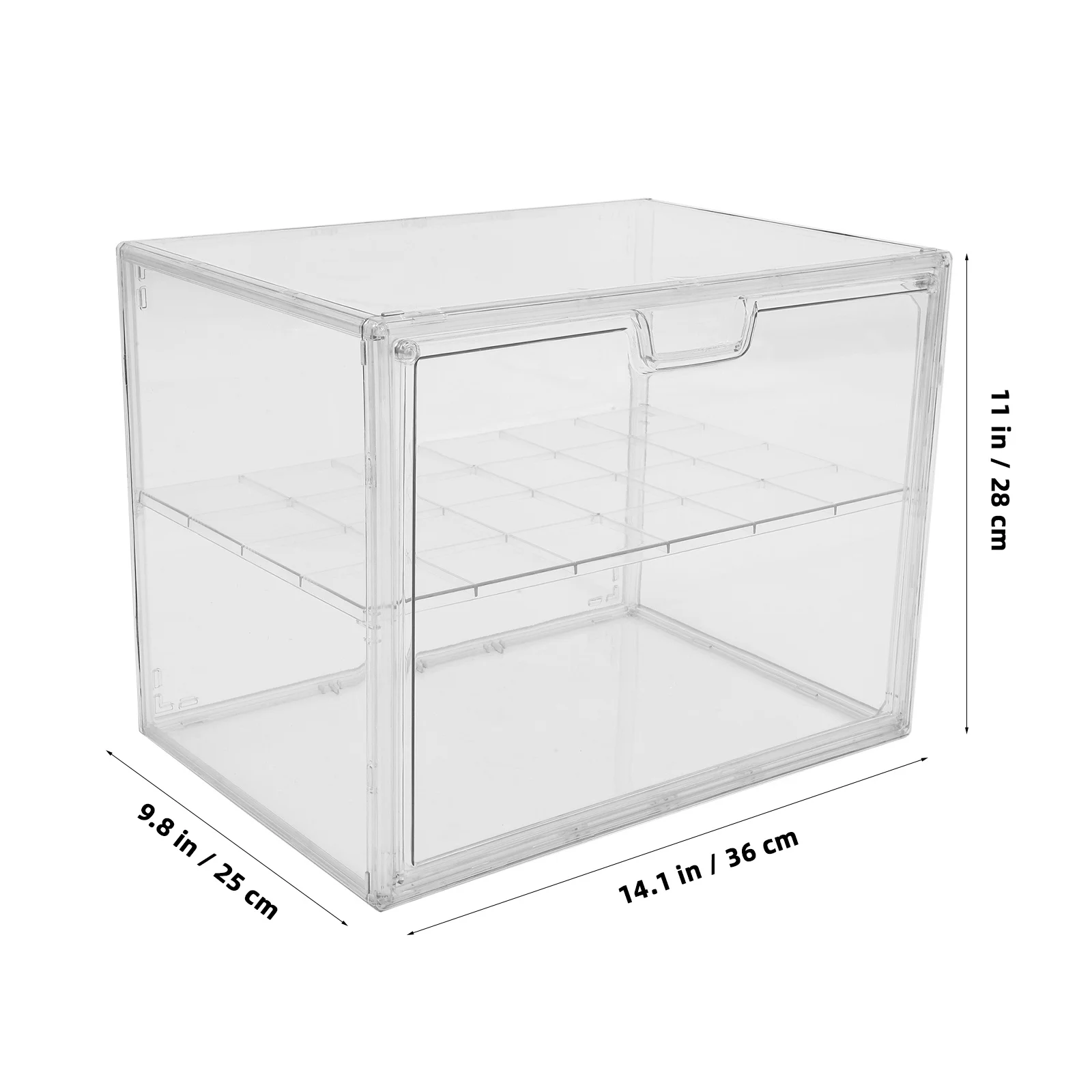 

Double Layer Bread Box Clear Acrylic Storage Bin for Kitchen Counter Bakery Coffee Shop Use Bread Holder Container with Modern