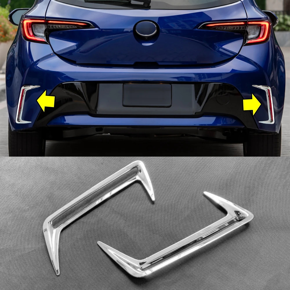 

Accessories For 2019-2024 Toyota Corolla Sport Hatchback Chrome Bumper Rear Fog Light Lamp Bezel Trim Garnish