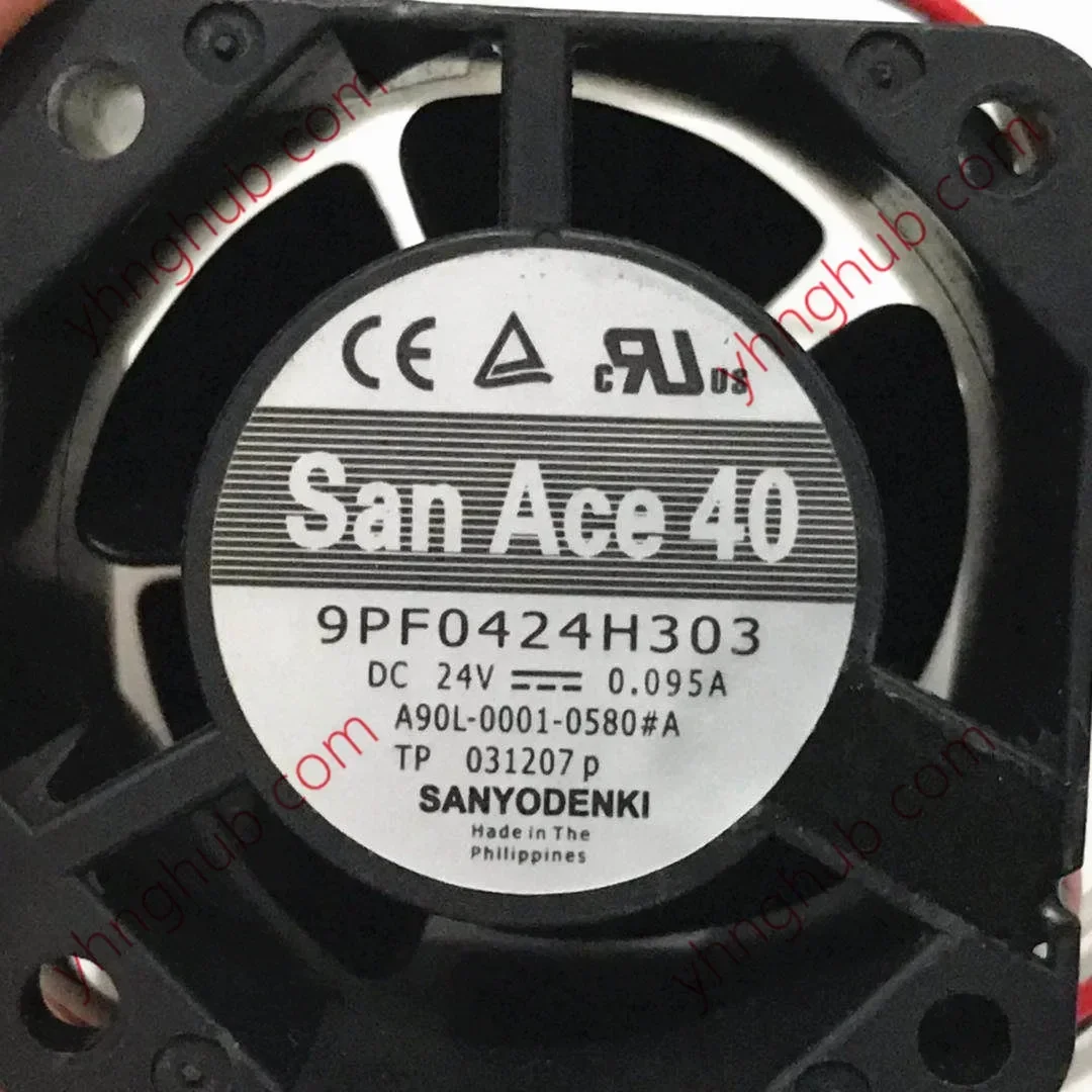 

Sanyo Denki 9PF0424H303 DC 24V 0.095A 40x40x28mm Server Cooling Fan