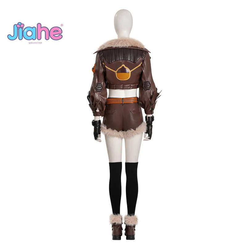 Remaches ardilla chica superhéroe Cosplay Doreen Allene disfraz verde Halloween carnaval cola zapatos peluca accesorios mujer conjunto