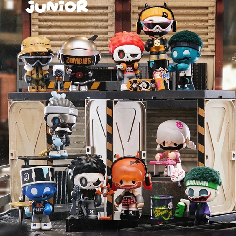 

Mr.Bone Live In A Zombie World Series Blind Box Mr.Bone Junior 2.0 Сумка-сюрприз Cool Boy Аниме Фигурка Mystery Box Домашний декор Игрушка