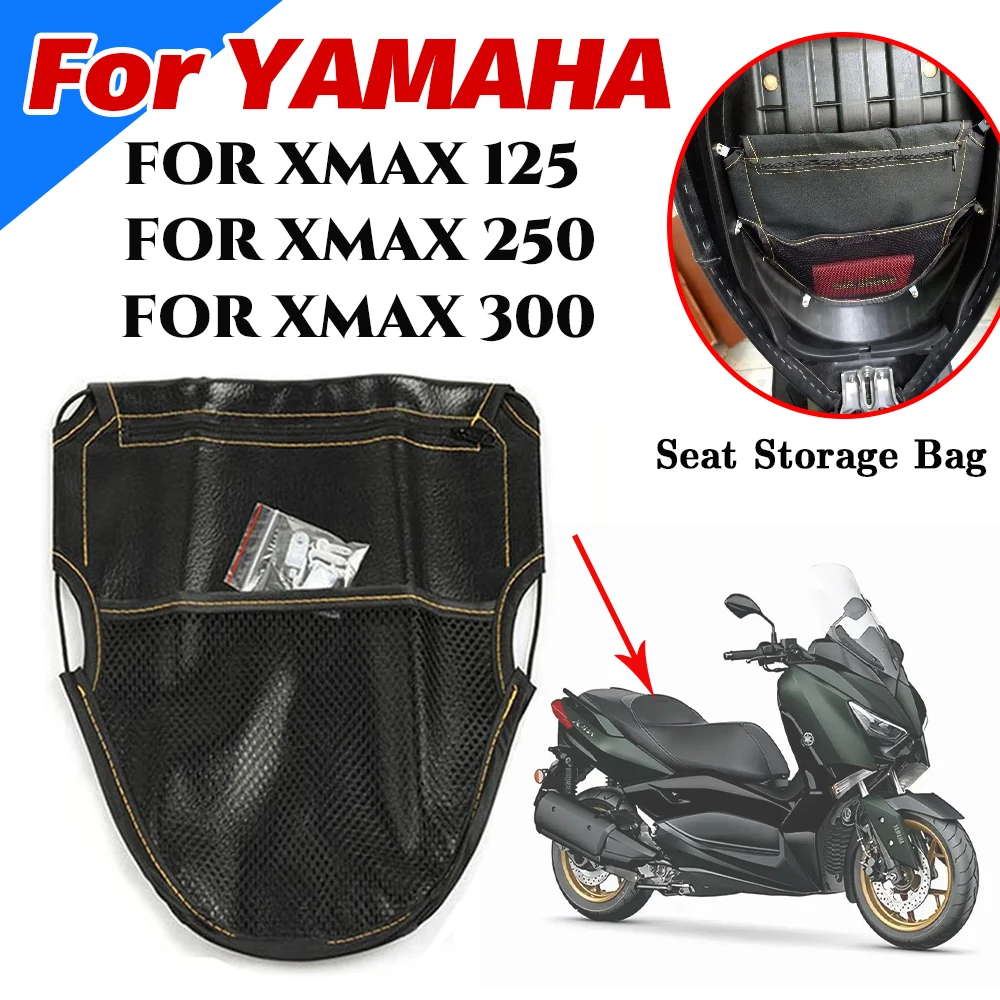 For YAMAHA XMAX300 XMAX X MAX 300 400 250 125 Motorcycle Scooter Seat Bag Under Seat Organizer Document Small Object Storage Bag