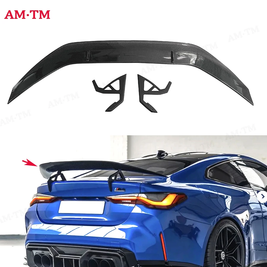 

Для BMW M3 G80 M4 G82 G83 A Стиль Хвостовые плавники из углеродного волокна Задний спойлер багажника Направляющее крыло Заднее крыло Автомобильный переключатель багажника Кузовный комплект