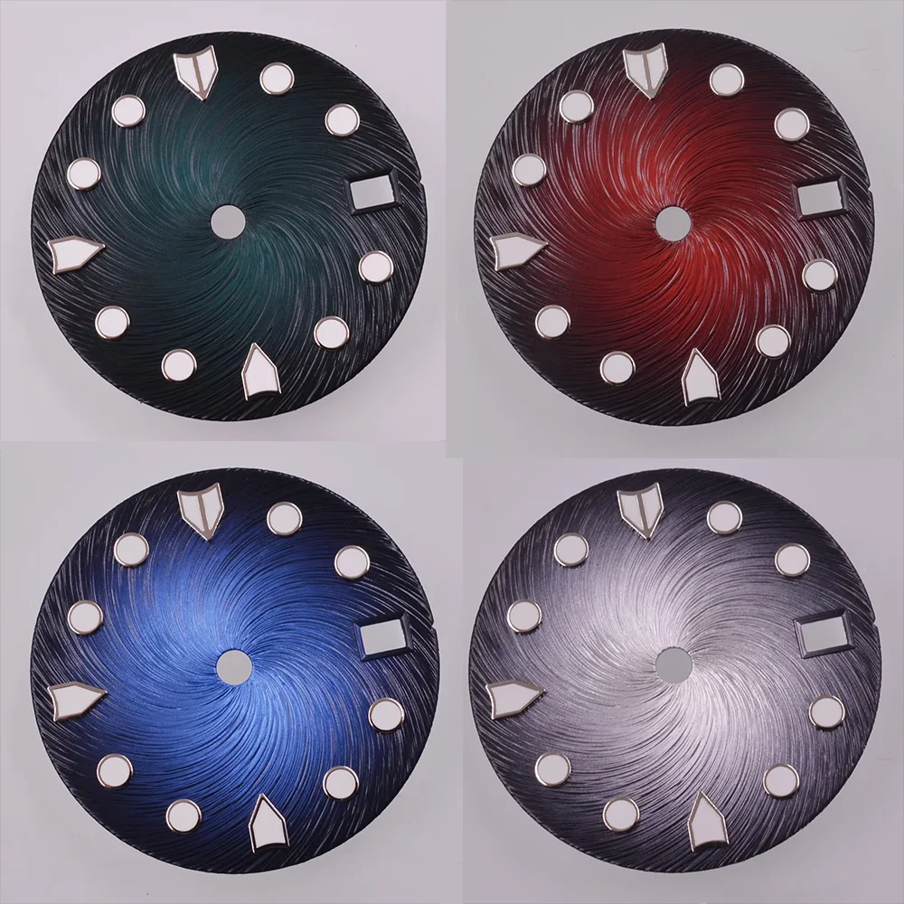 Red/Green/Blue/White Watch Dial Green luminous 28.5mm FIT NH35 NH36 Movement Watch accessories