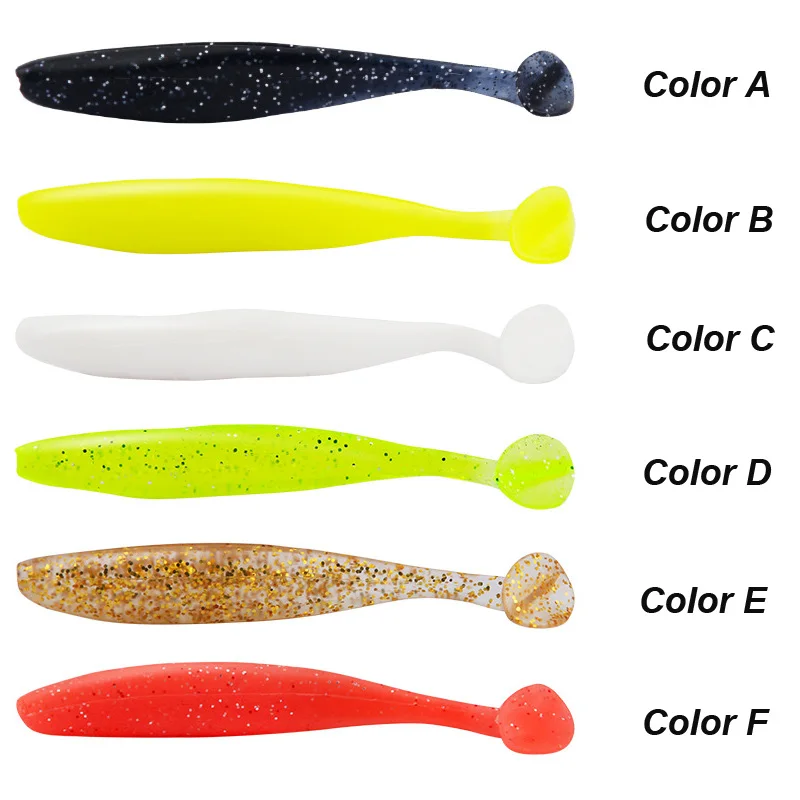 WESTBASS 10PCS Soft Bais 58-70-95mm Silicone Fishing Leurres Shad Swimbaits Rubber Lures Wobblers cebo suave Weicher Köder Isca