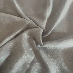 1 meter 100% Mulberry Silk 23 momme Heavy Guale Creep Silk Fabric Light Gray Floral Jacquard 110cm 43