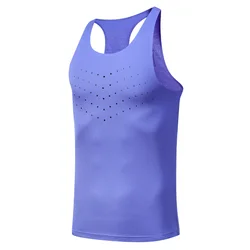 Fitness Sports Vest Mens Running Racing Quick Drying Mesh Breathable Jersey Seamless Outdoor Exercise Basketball Training Sleeve