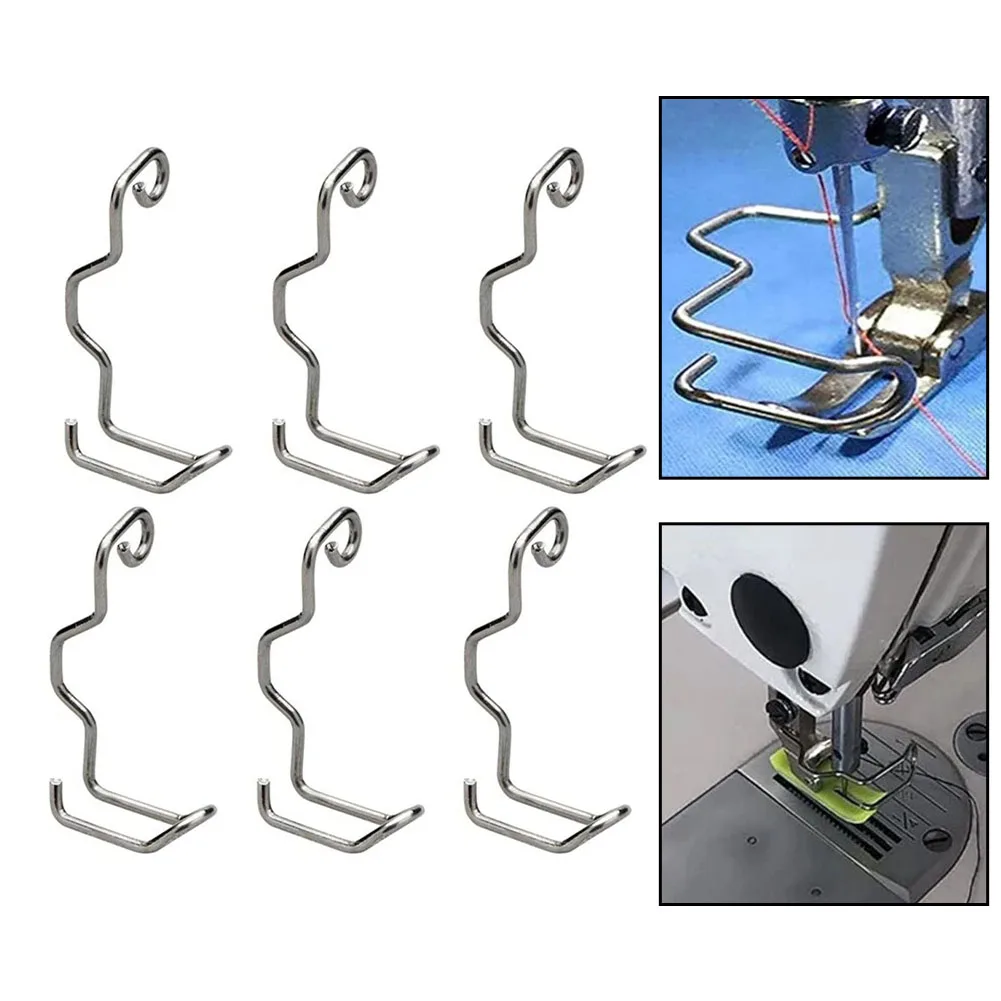 6 Piece Flatbed Sewing Machine Finger Guard Stainless Steel Needle Safety Guard for Home and Small Business Sewing Applications