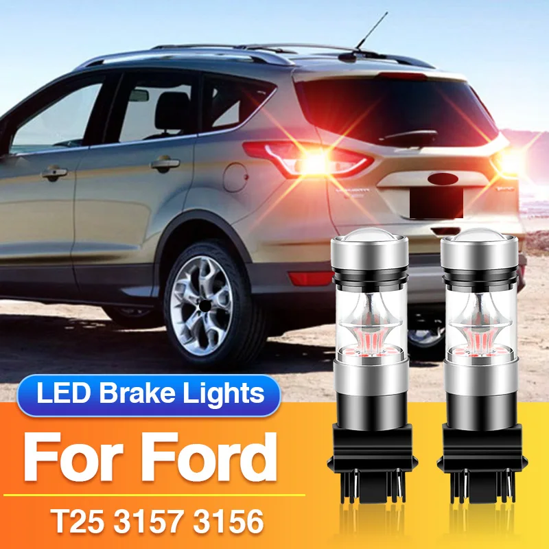 

2 × 3157 светодиодный стоп-сигнал T25 3156 P27/7 Вт автомобильные задние фонари для Ford Explorer/F-150 F-250 F-350/Mustang/Taurus 2000-2012/Escape/Flex