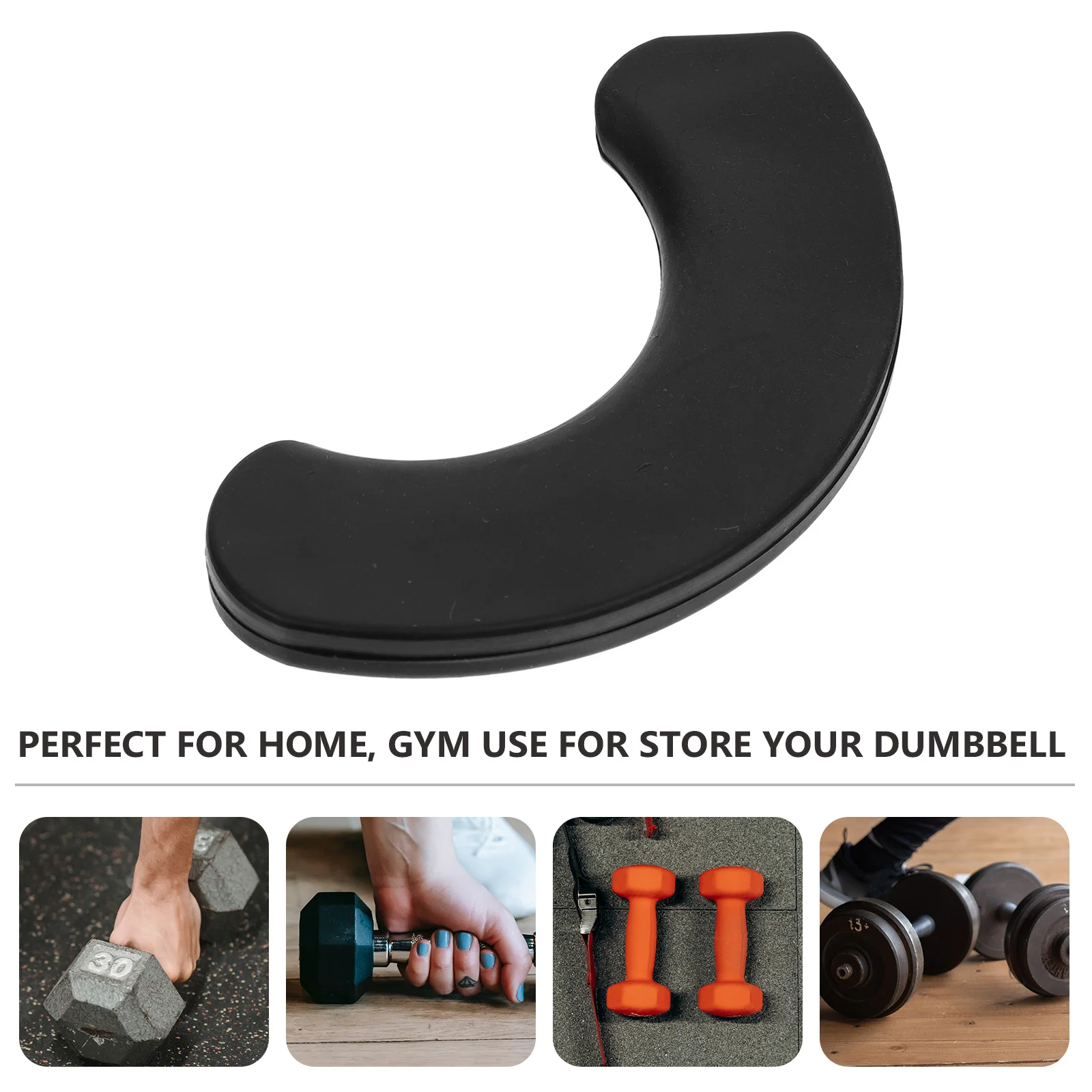 

20Pcs Useful Dumbbell Holder Pads Anti Slip Fitness Supplies for Weight Rack and Exercise Equipment Black Dumbbell Holder