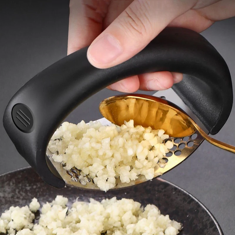 Triturador Manual de Ajo y Jengibre, Herramienta para Picar Ajo, Utensilios de Cocina, Prensa de Ajo de Acero Inoxidable