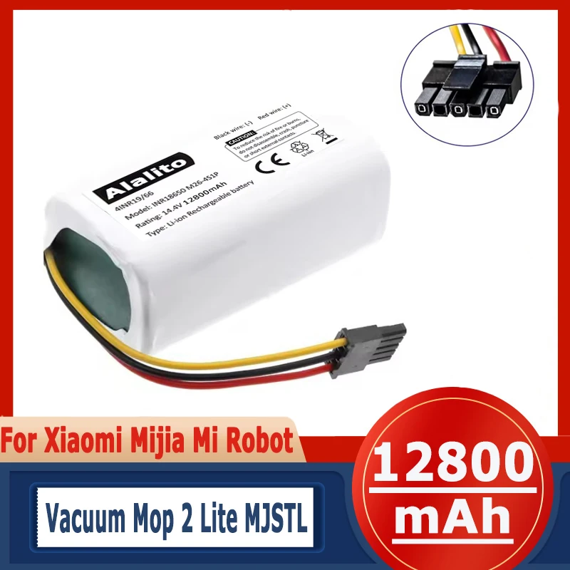14.4V 12800mAh Rechargeable Li-ion Battery Pack for Xiaomi Mijia Mi Robot Vacuum Mop 2 Lite Sweeper Vacuum MJSTL Wholesale