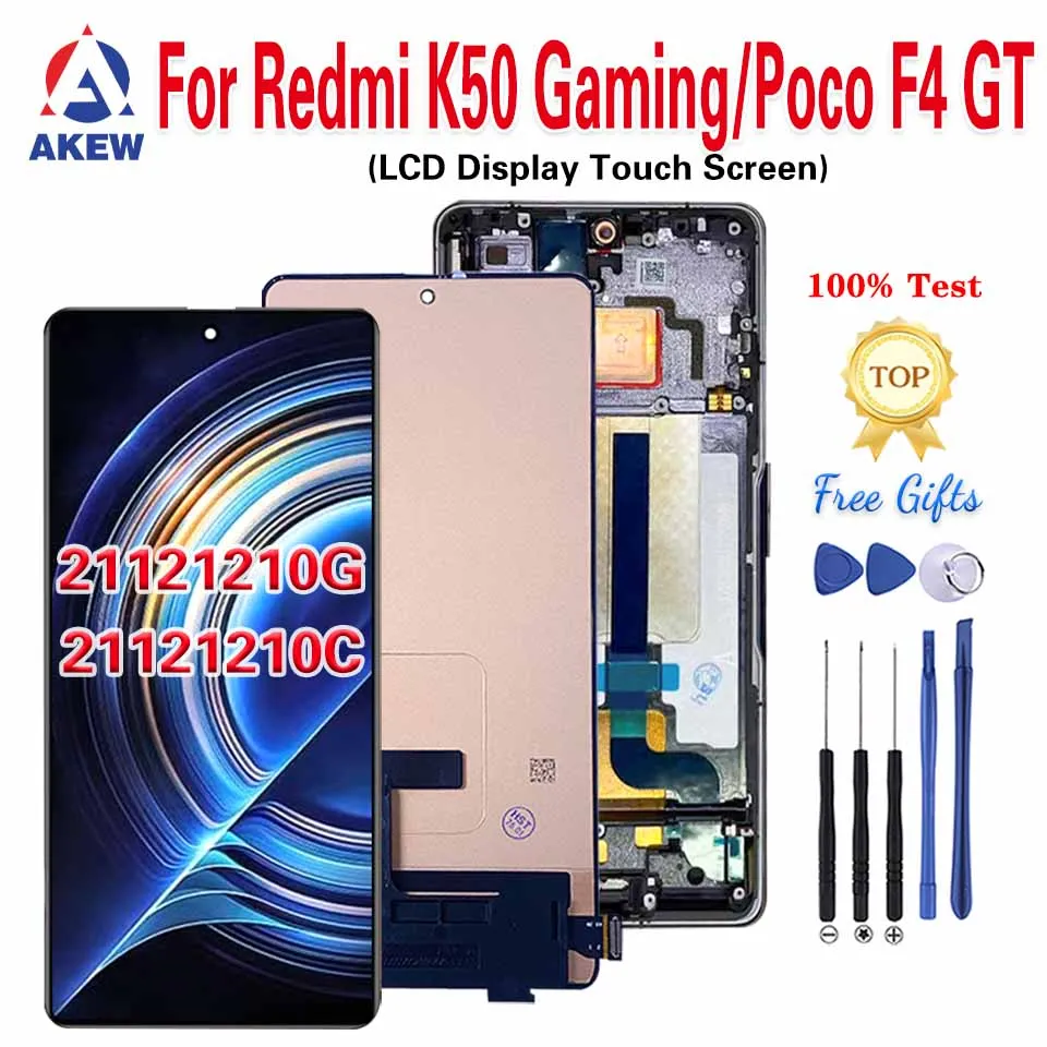 Pantalla LCD AKEW AMOLED para Xiaomi Poco F4 GT 21121210G, Pantalla Táctil Digitalizadora para Redmi K50 Gaming Edition 21121210C