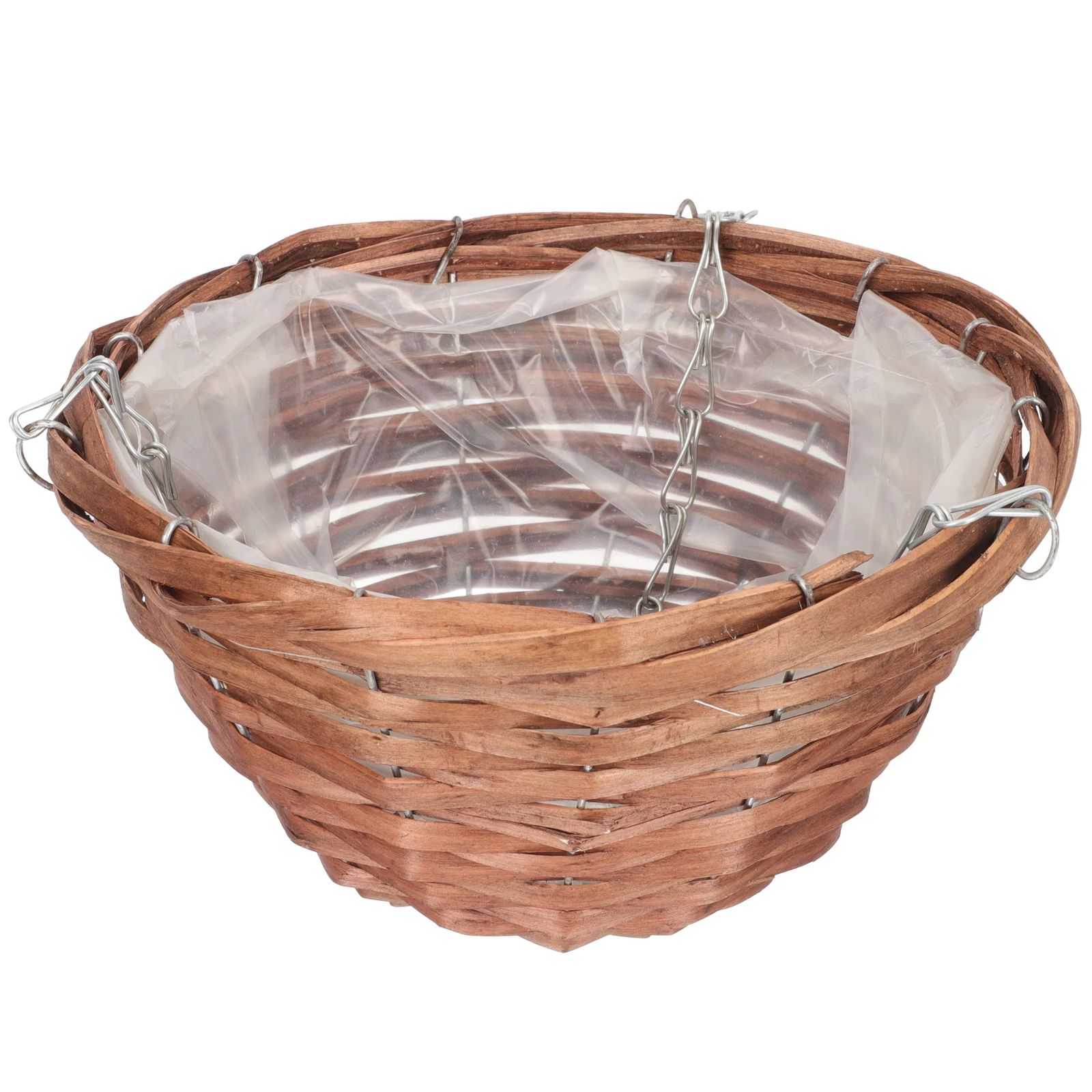 

Hanging Basket Flower Pot Baskets Planters for Indoor Plants Outdoors Flowerpot Artificial Flowers Chain Wood Garden