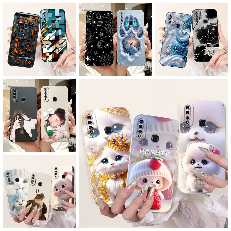 Чехол для Samsung Galaxy A20s A20 A20e SM-A202F SM-A205F SM-A207F Мягкий силиконовый чехол с милым мультяшным рисунком для Galaxy A30 A 30 Capa