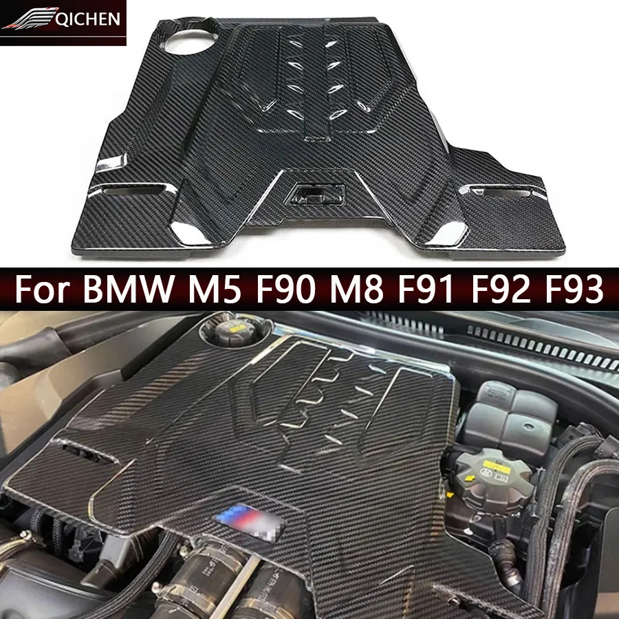 

For BMW series M5 F90 M8 F91 F92 F93 Dry Carbon fiber engine hood Replacement installation engine hood cover plate body kit