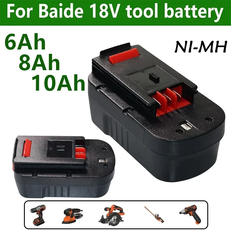 

18V for Black&Decker 6000mAh/8000mAh/10000mAh Power Tool RechargeableBattery A18 A1718 A18NH HPB18 HPB18-OPE FS1800CS FS1800D FS