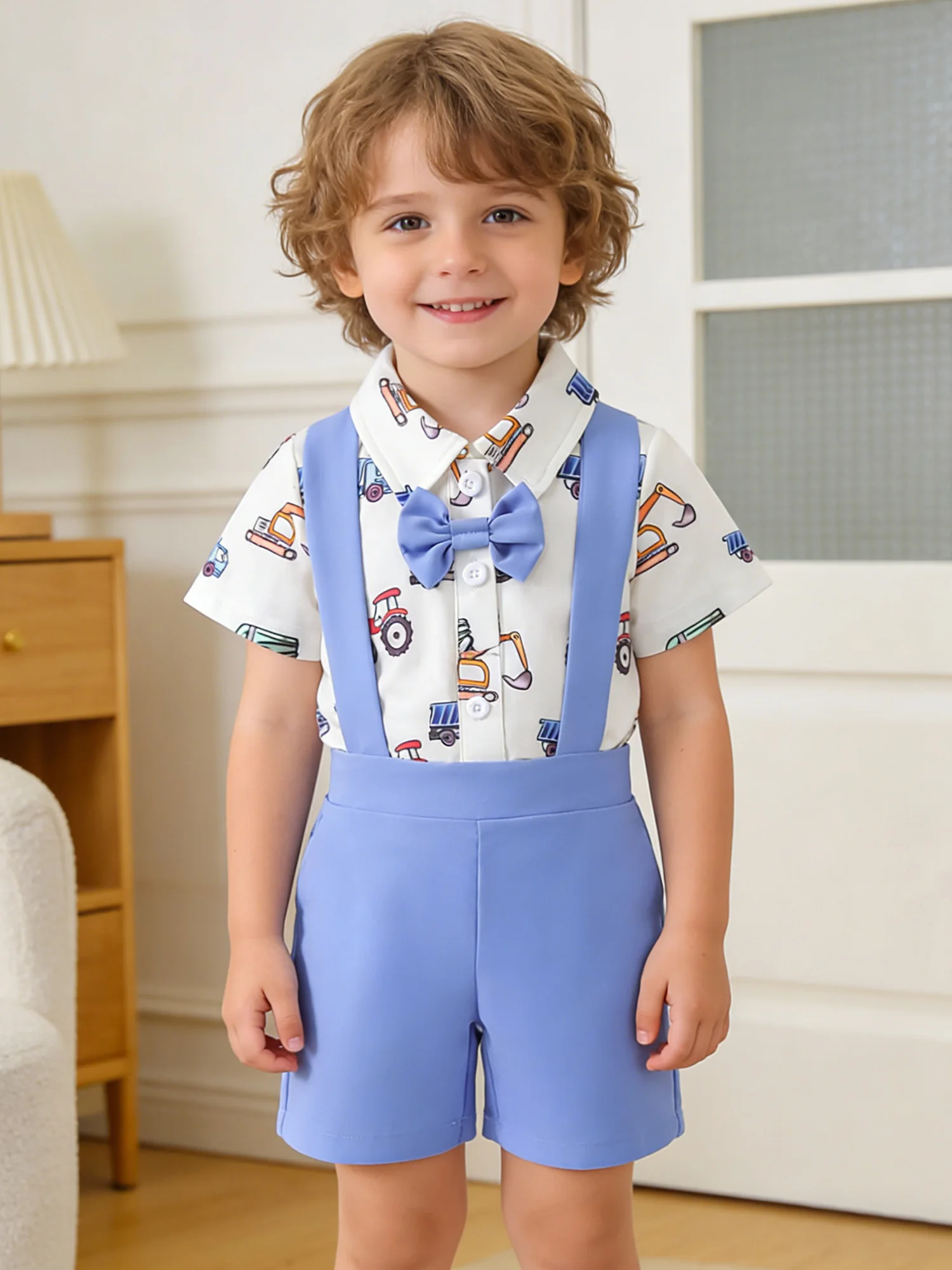 

Детский костюм в британском стиле для маленьких мальчиков: комбинезон с принтом и галстуком-бабочкой, шорты на подтяжках для дня рождения, свадьбы, торжественных мероприятий