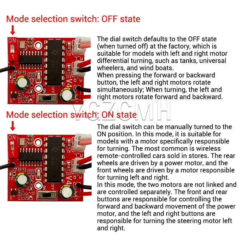 TR100 Dual Mode 4-channel 2.4G Wireless Remote Control Receiver Set Ship Model DIY Accessories