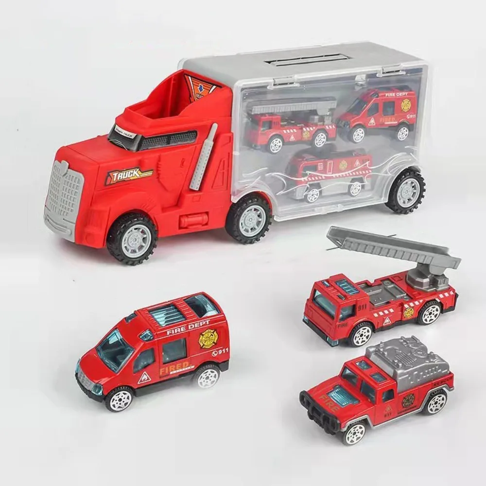 

Funny Engineering Car Toy Mobile Vehicle Red/Blue Construction Toys Truck Vehicle Transporter Model Simulation