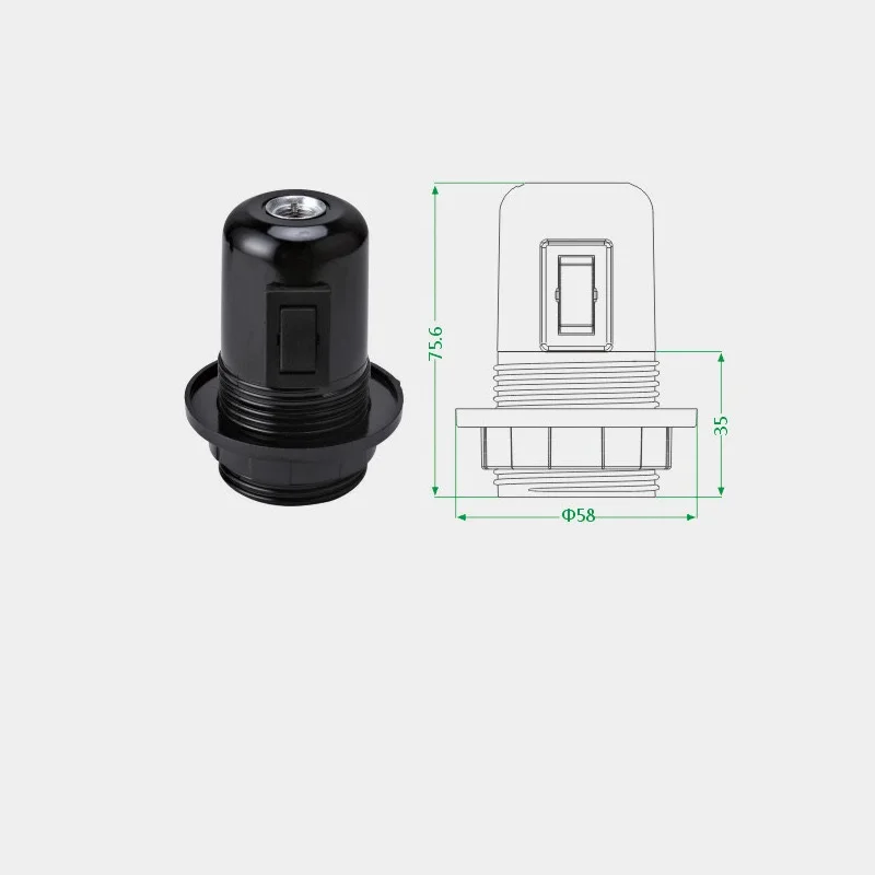 E27 Base Bulb Socket Lamp Holder with Switch