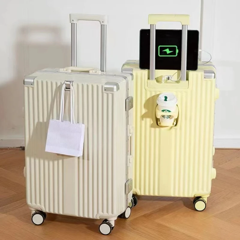 Bagage Trolley Case 20 22 24 26 28 "Inch Multifunctionele Draagbare Mute Duurzame Wachtwoord Reizen Koffers Universeel Wiel