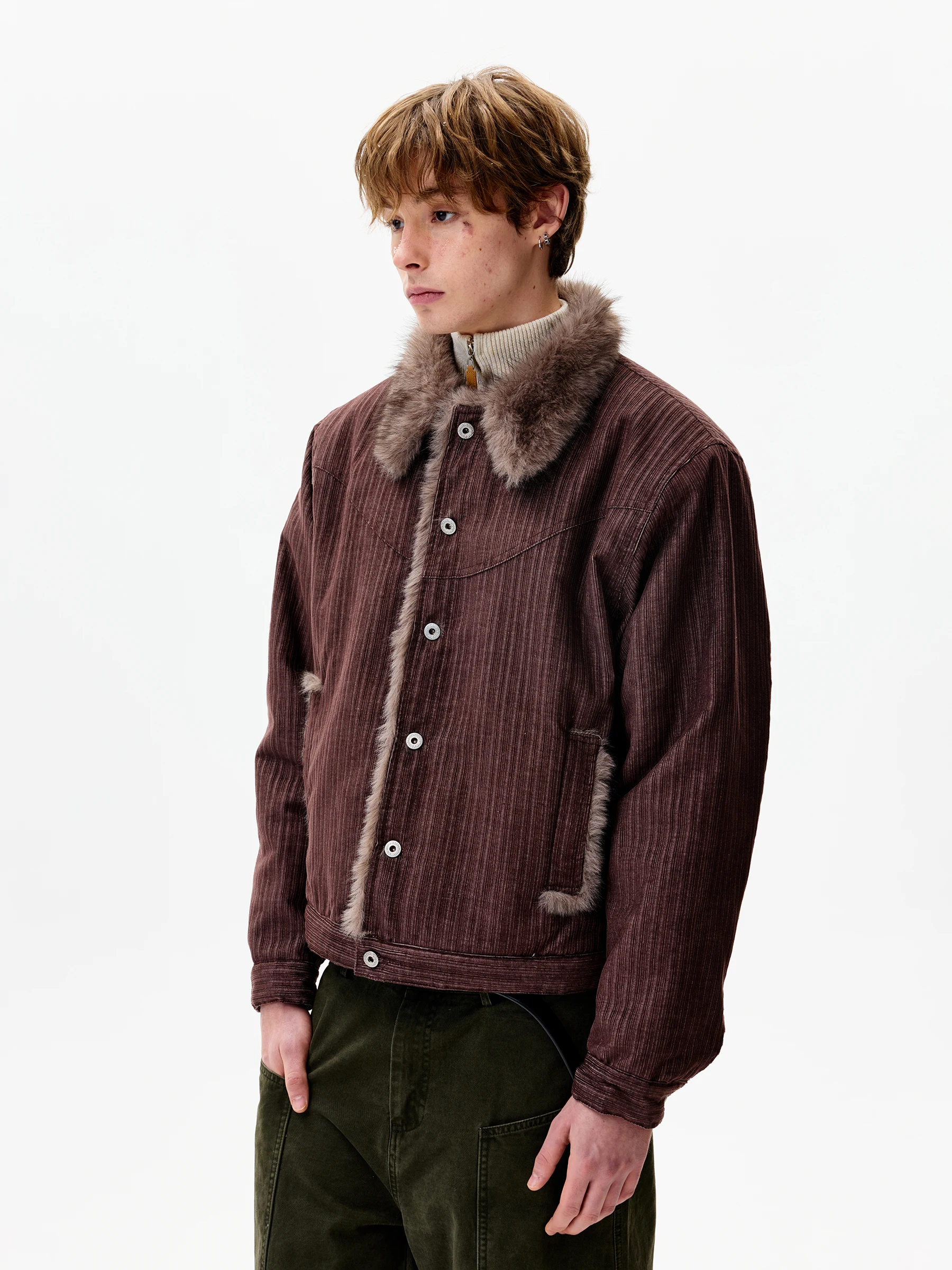 Men's 2025 Winter New Long Sleeve Solid Color Parkas Men's Lapel Warm Parkas Simple Loose Comfort Unique Elegant Handsome Coats