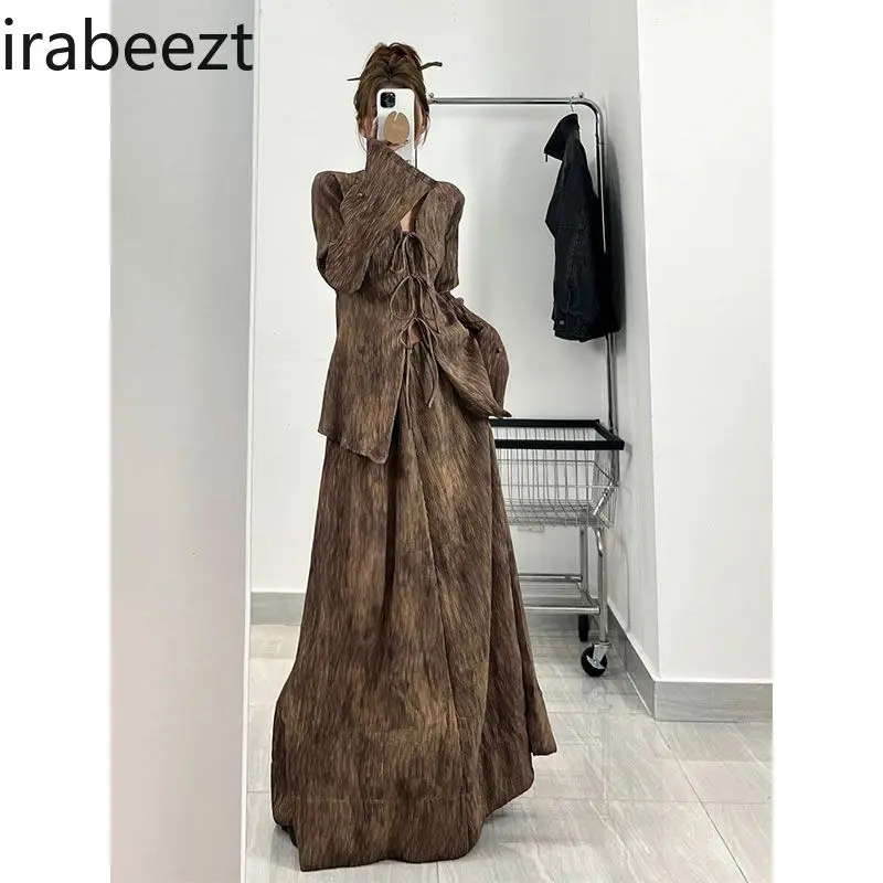 New Chinese Style 2023 New Women\'s Cool Senior Sense Popular Two-piece Female Autumn  Vestidos De Dos Piezas Mujer Elegantes