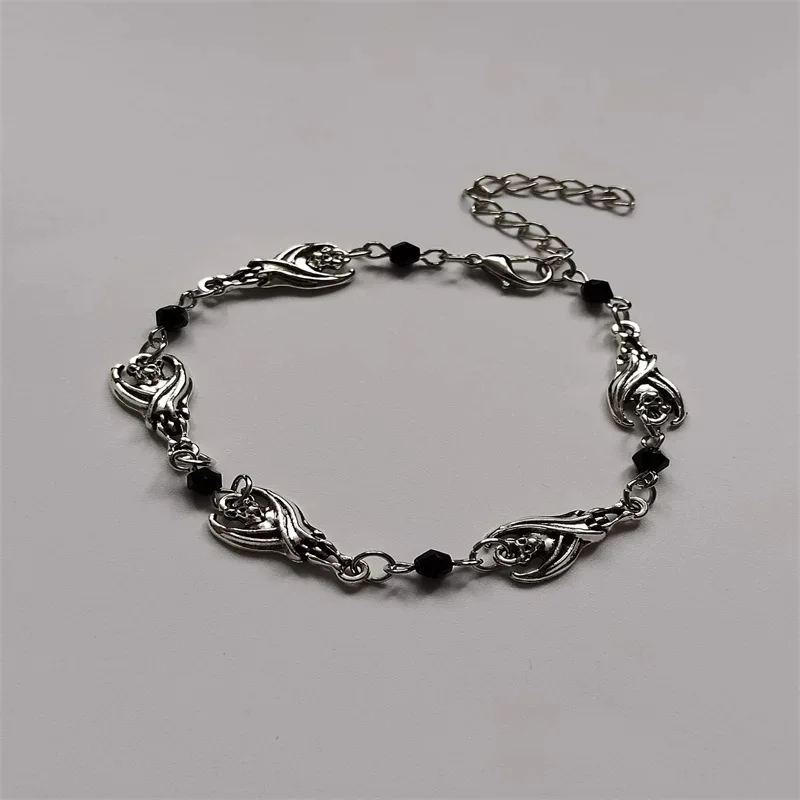 Gothic Bat Charm Bracelet - Goth Jewelry Unisex