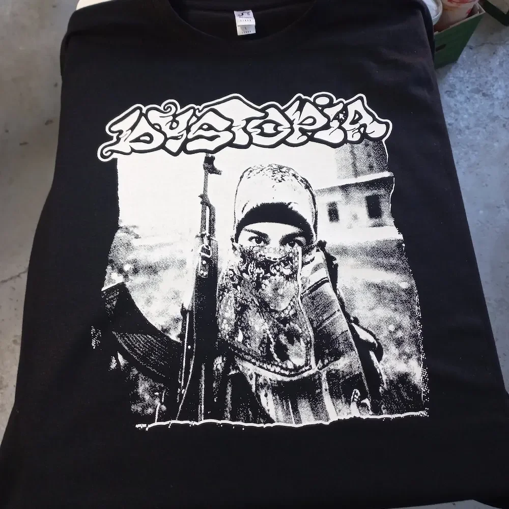 Dystopia Hardcore Crust Punk Grind T Shirt Merch Metal